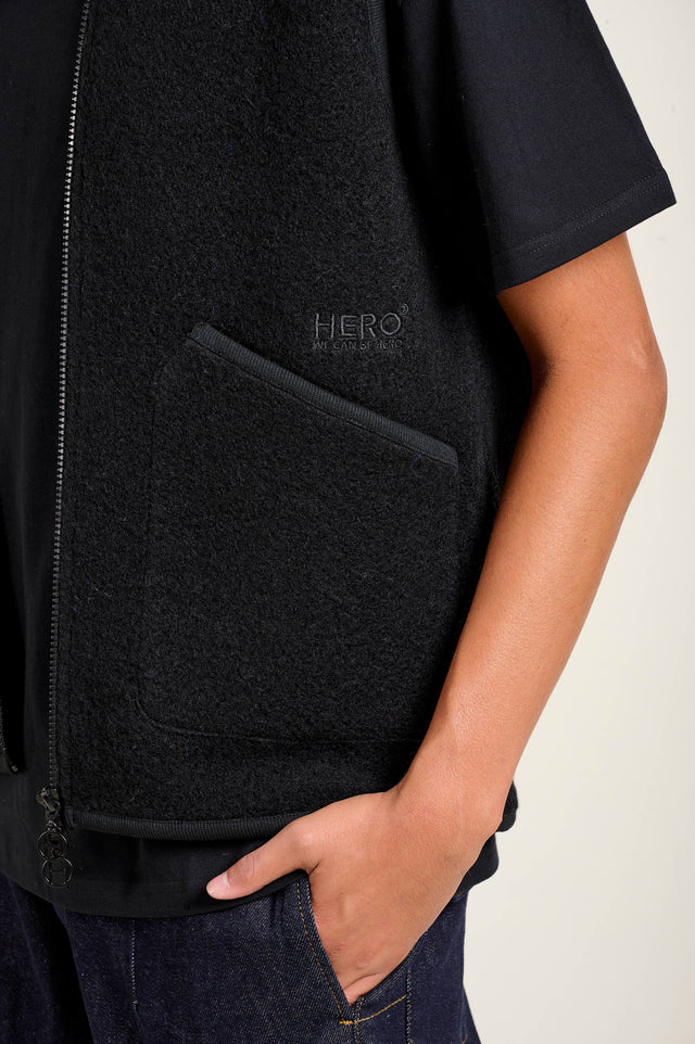 GILET SANS MANCHES ARTHUR - BLACK - FLEE