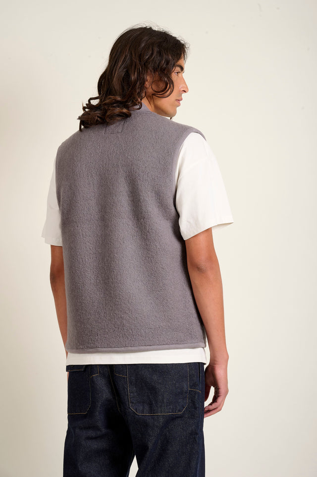 GILET SANS MANCHES ARTHUR - GREY MELANGE - FLEE