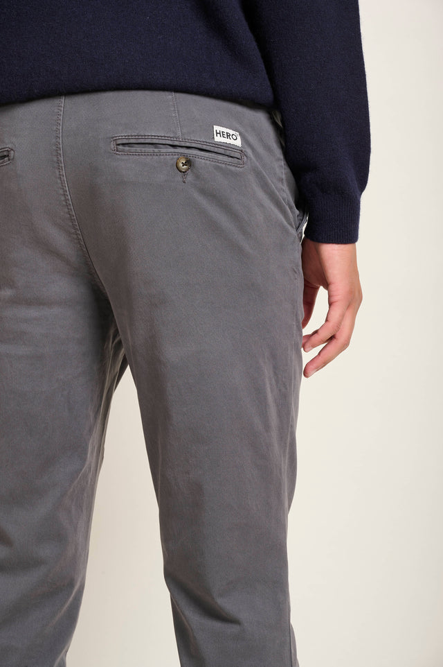 PANTALON BASIC CHINO - ASPHALTE - PANTS