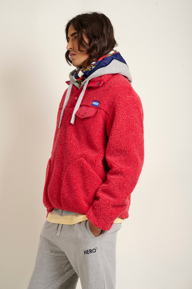 VESTE ALECK POLAIR - BERRY ROSE - FLEE