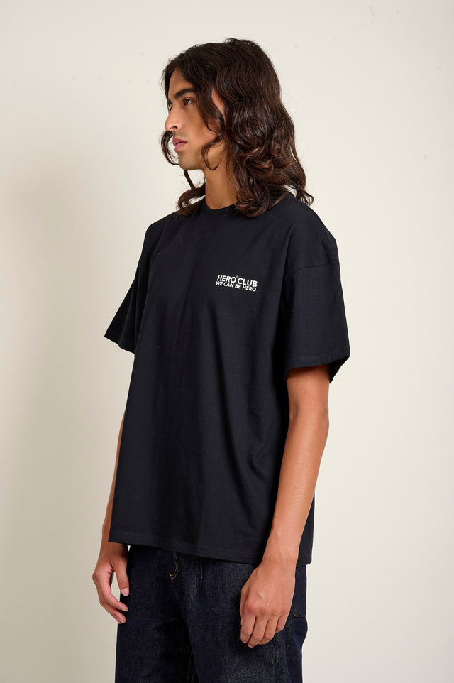 CLUB HERO BLACK TEESHIRT