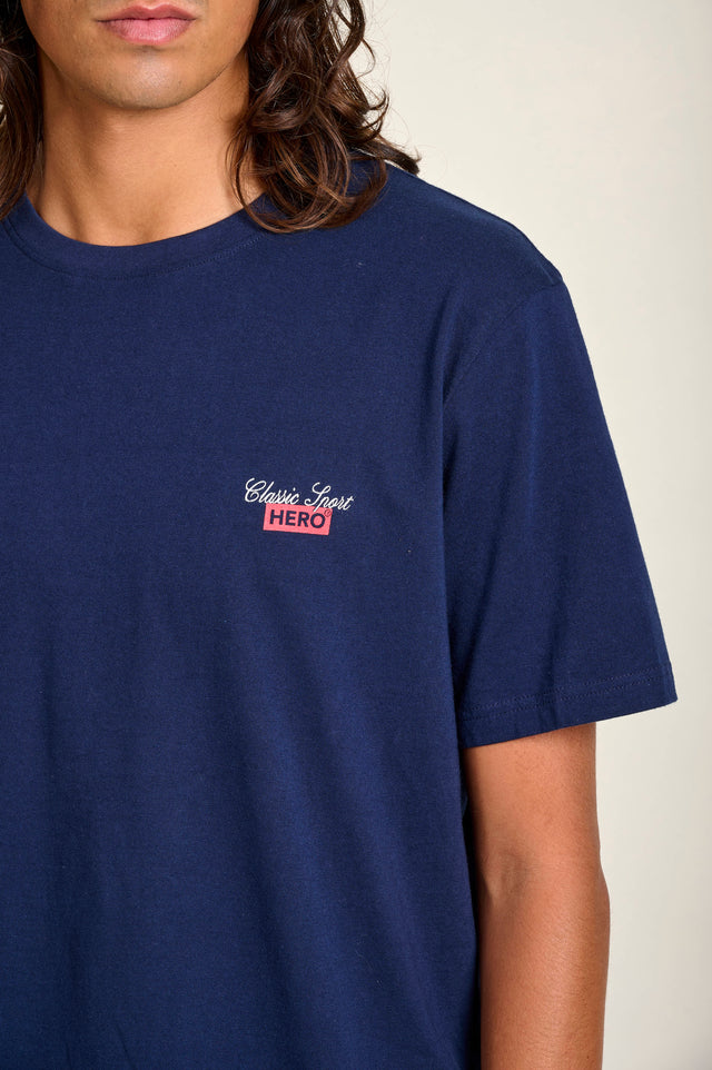 HAIRPIN TEE NAVY TEESHIRT