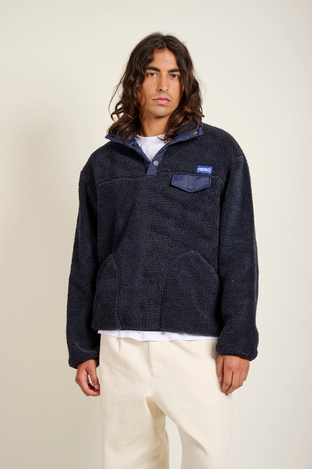 VESTE ALECK POLAIR - DARK NAVY - FLEE