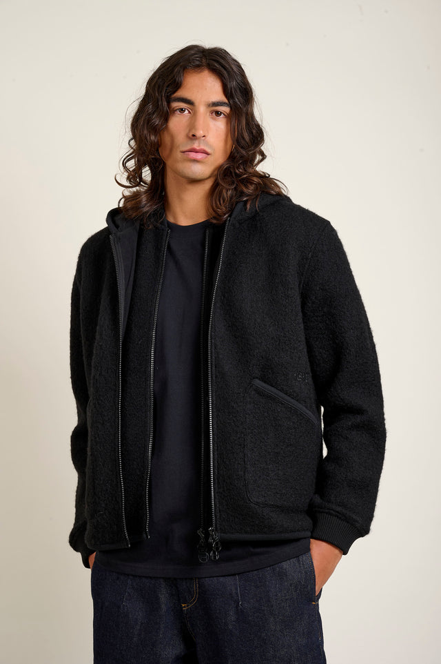 VESTE ZIPPÉE AUBIN - BLACK - FLEE