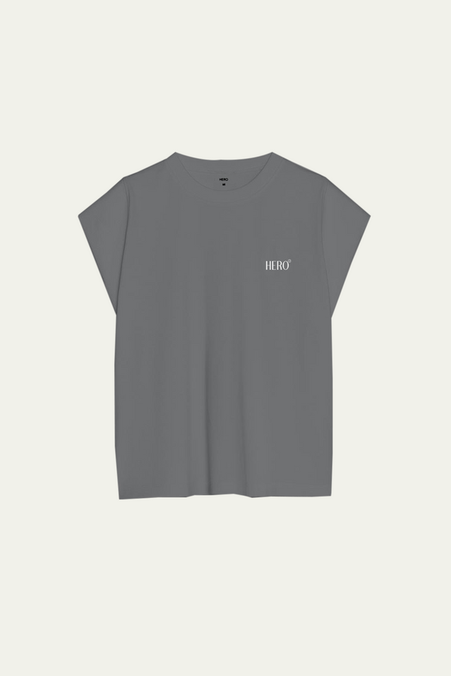 W MARSEILLE TEE - ANTRACITE - TEESHIRT