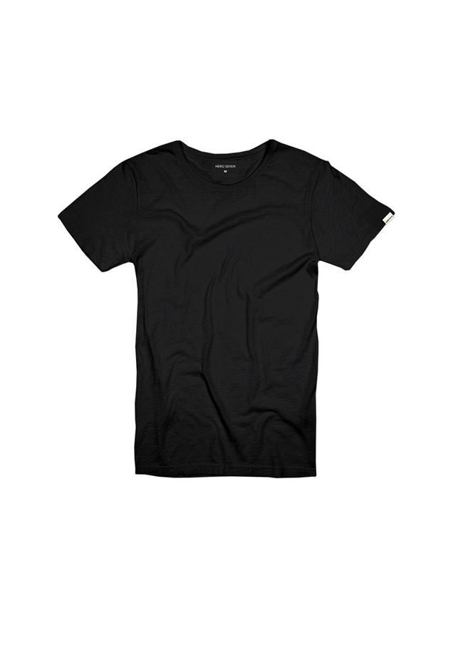 BASIC COL ROND - BLACK - TEESHIRT