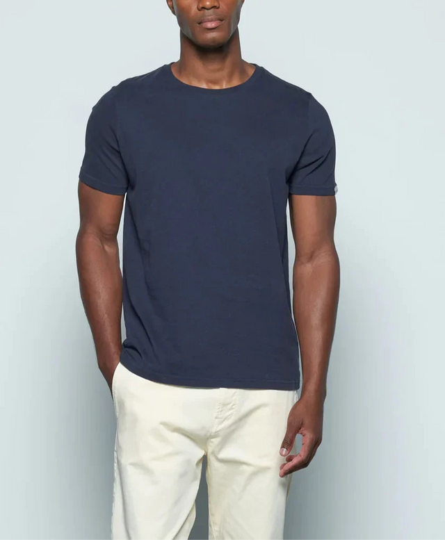 BASIC COL ROND - NAVY - TEESHIRT