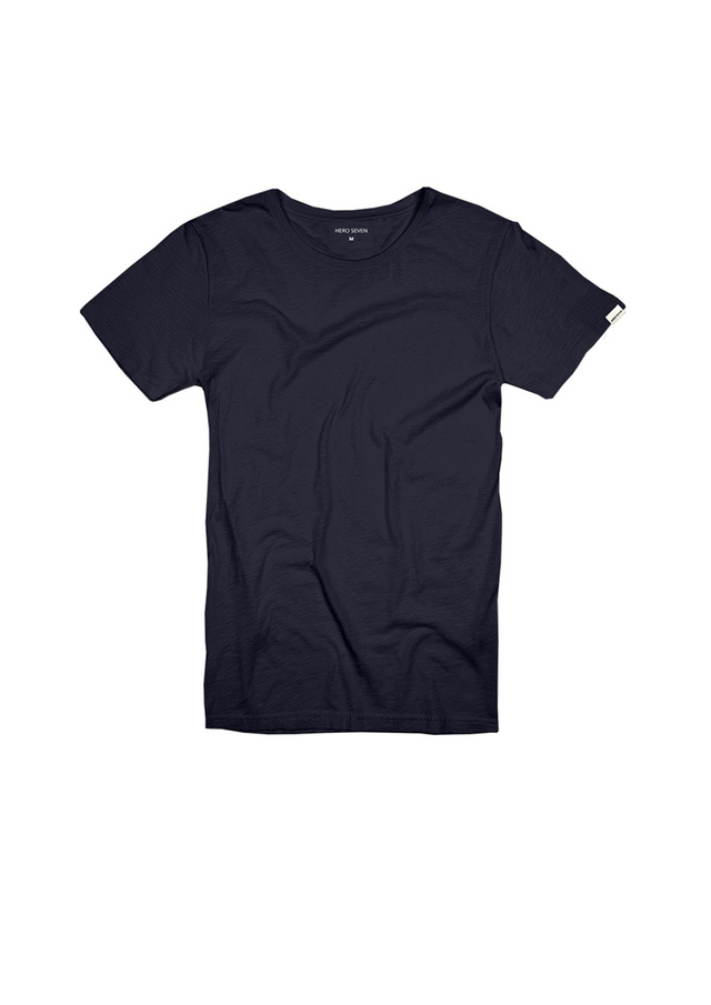 BASIC COL ROND - NAVY - TEESHIRT