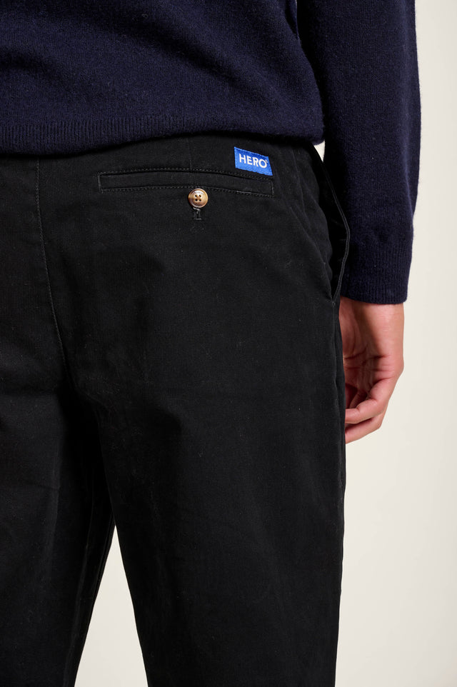 PANTALON BASIC CHINO - BLACK - PANTS