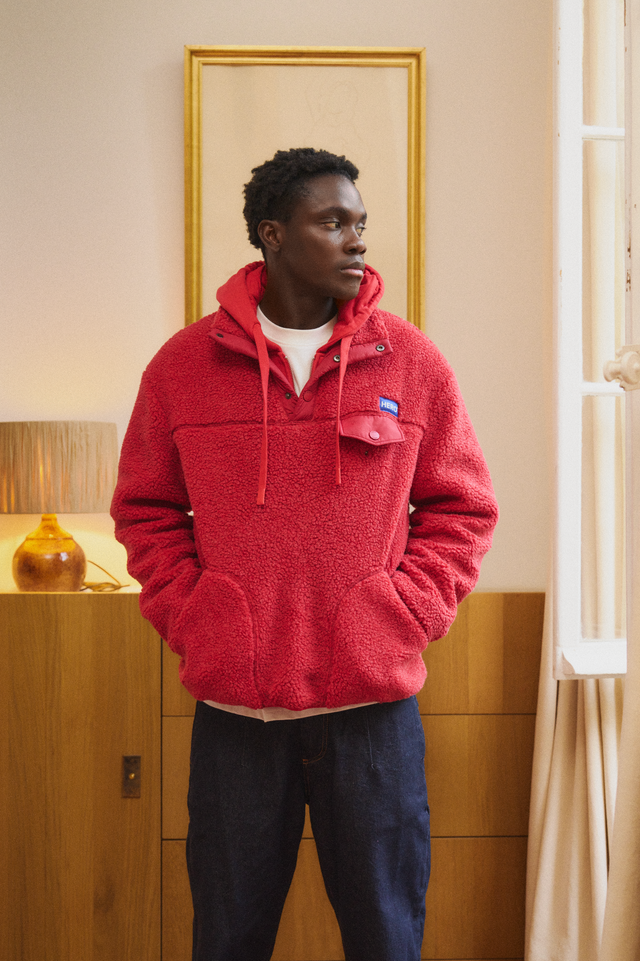 VESTE ALECK POLAIR - BERRY ROSE - FLEE