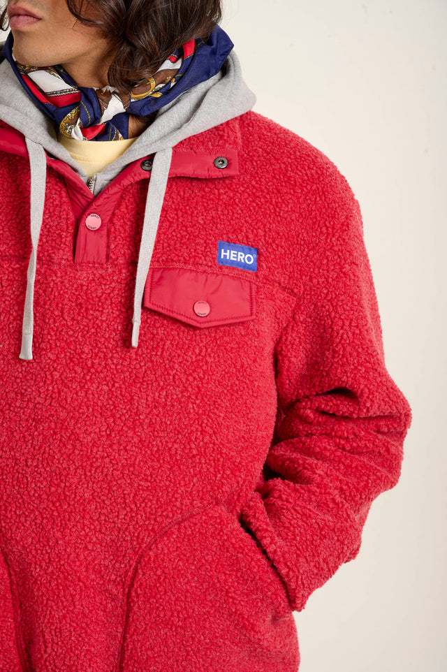 VESTE ALECK POLAIR - BERRY ROSE - FLEE