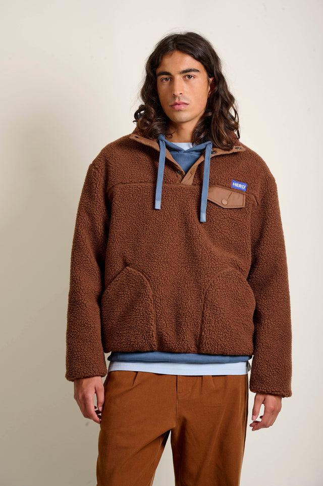 VESTE ALECK POLAIR - CHOCO - FLEE