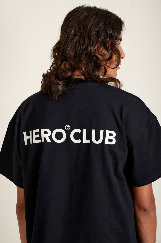 CLUB HERO BLACK TEESHIRT