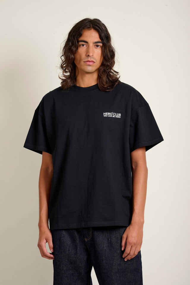 CLUB HERO BLACK TEESHIRT