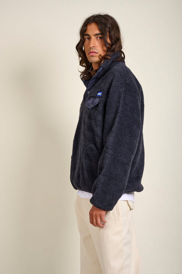VESTE ALECK POLAIR - DARK NAVY - FLEE