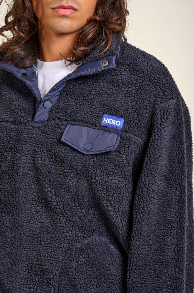 VESTE ALECK POLAIR - DARK NAVY - FLEE